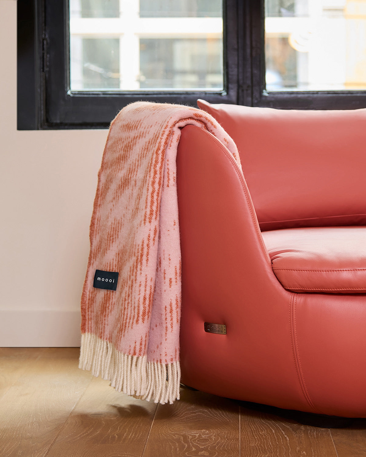 Maison Deux Blanket MOOOI BLUSING SLOTH Pink Rust