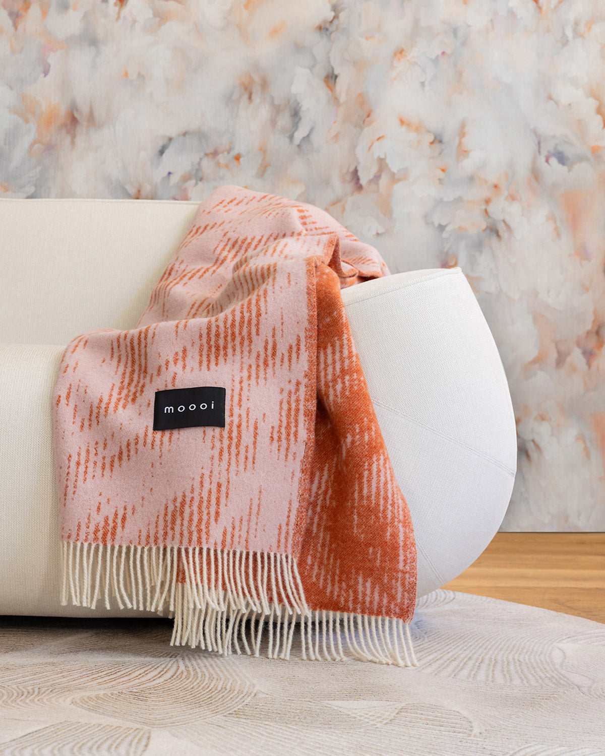 Maison Deux Blanket MOOOI BLUSING SLOTH Pink Rust