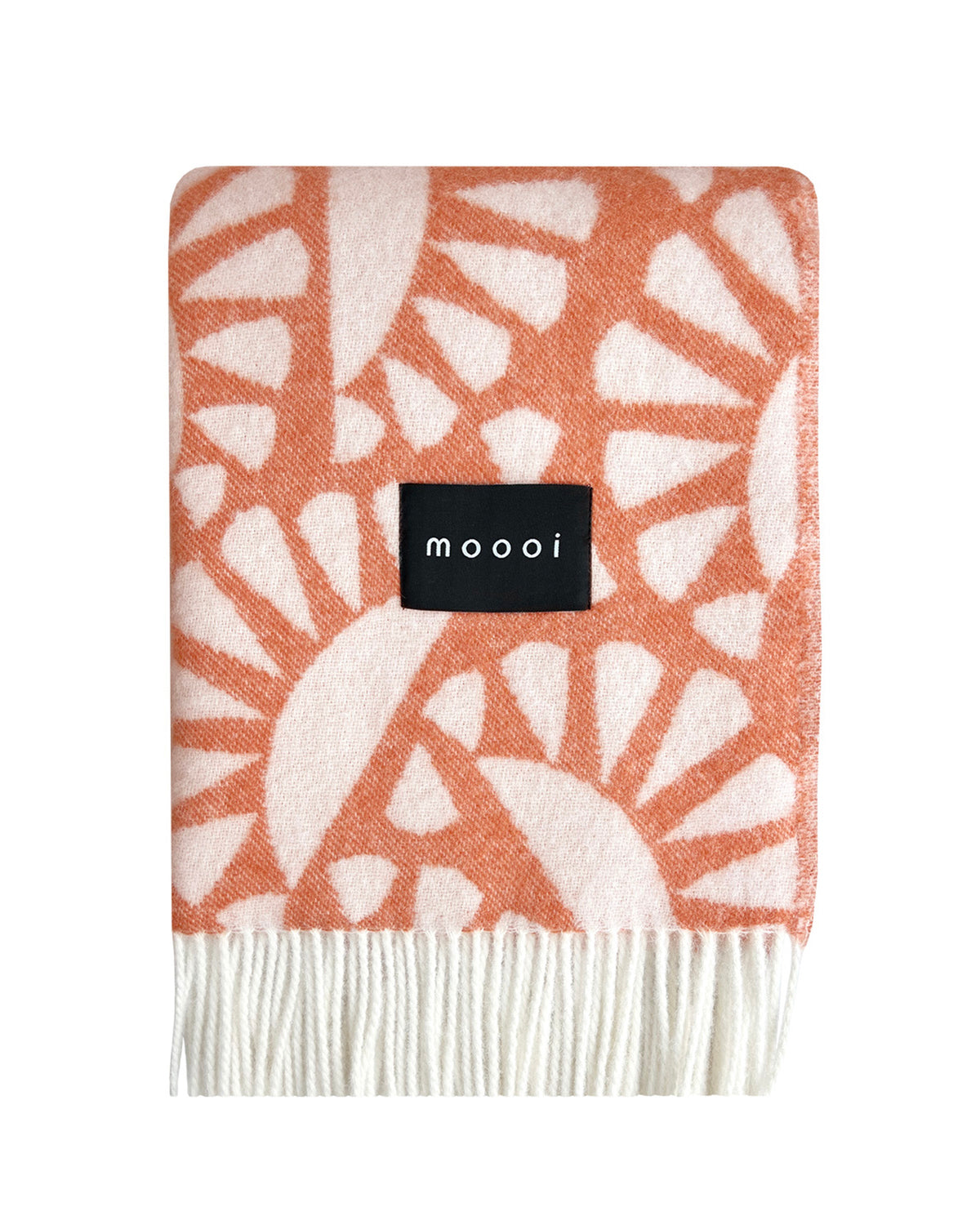 Maison Deux Blanket MOOOI WOODBLOCK BEETLE Rust Cream