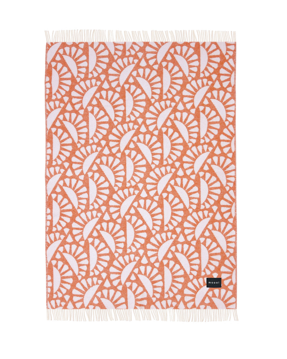 Maison Deux Blanket MOOOI WOODBLOCK BEETLE Rust Cream