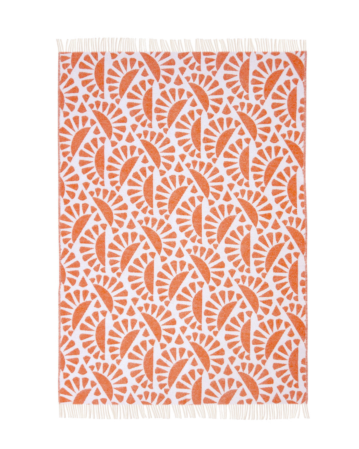 Maison Deux Blanket MOOOI WOODBLOCK BEETLE Rust Cream