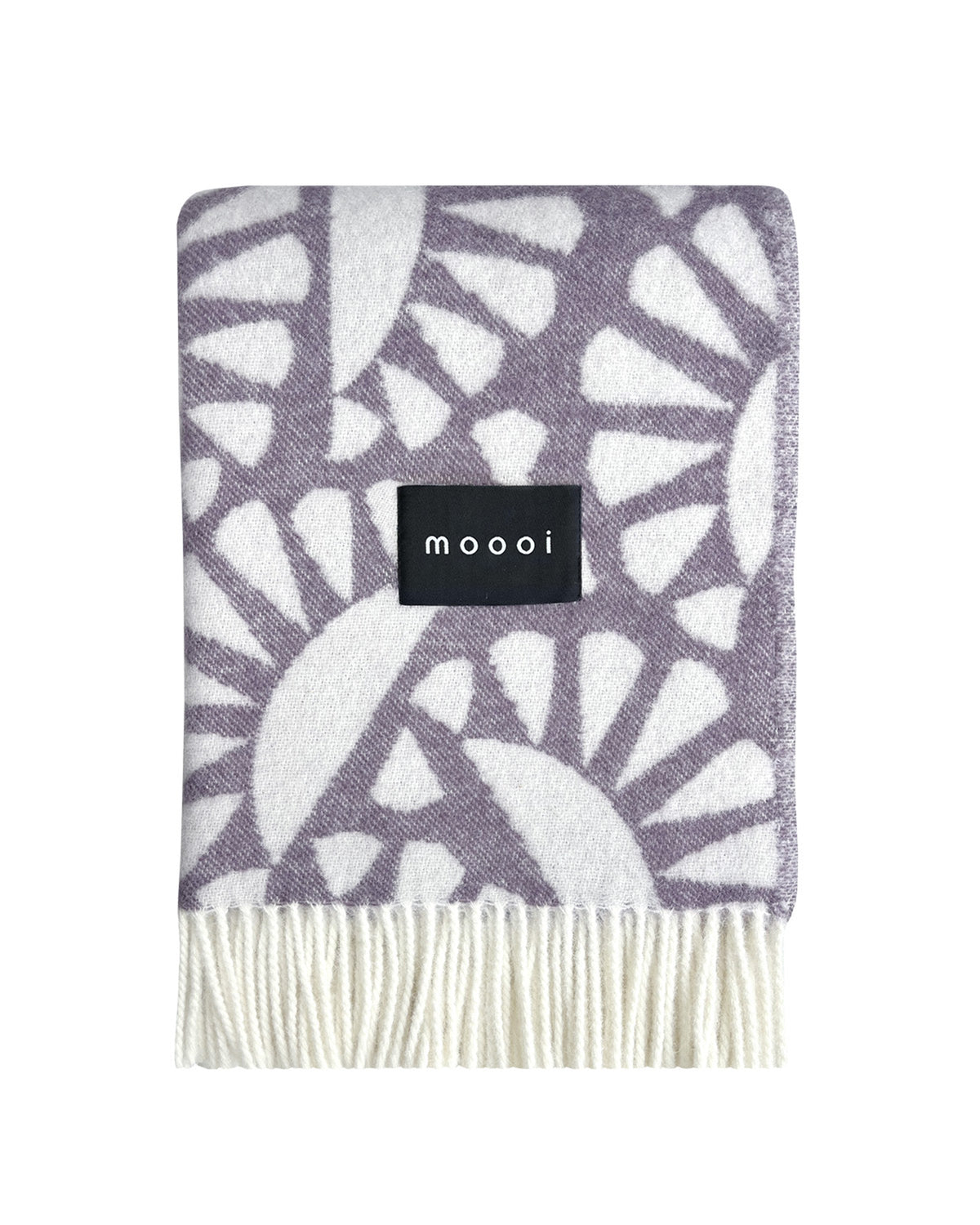 Maison Deux Blanket MOOOI WOODBLOCK BEETLE Plum Cream