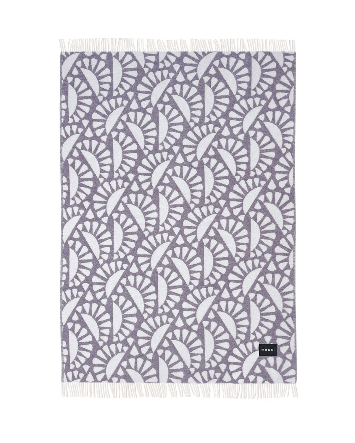 Maison Deux Blanket MOOOI WOODBLOCK BEETLE Plum Cream