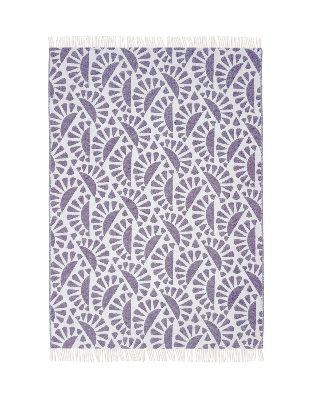 Maison Deux Blanket MOOOI WOODBLOCK BEETLE Plum Cream