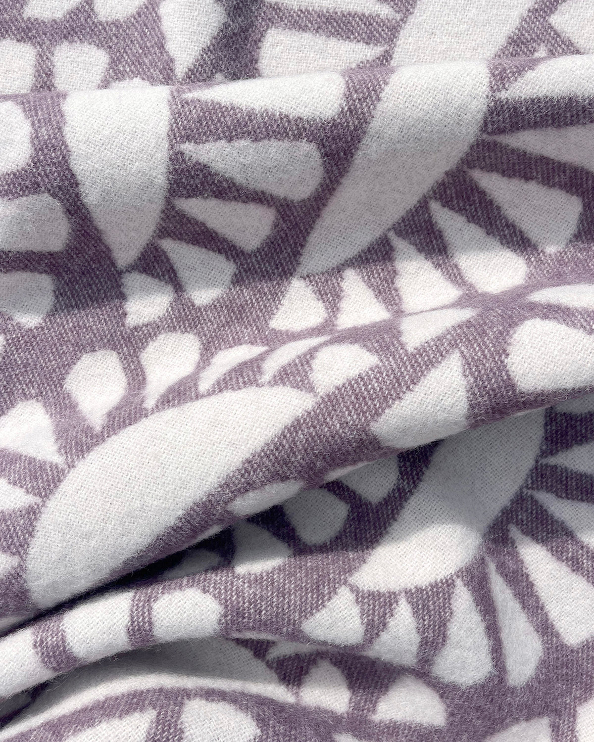Maison Deux Blanket MOOOI WOODBLOCK BEETLE Plum Cream
