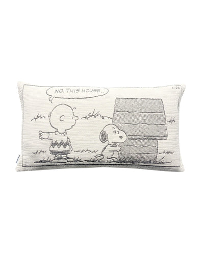 Cushion Cover PEANUTS GUARD THE HOUSE Cotton Black / White 20 x 35in