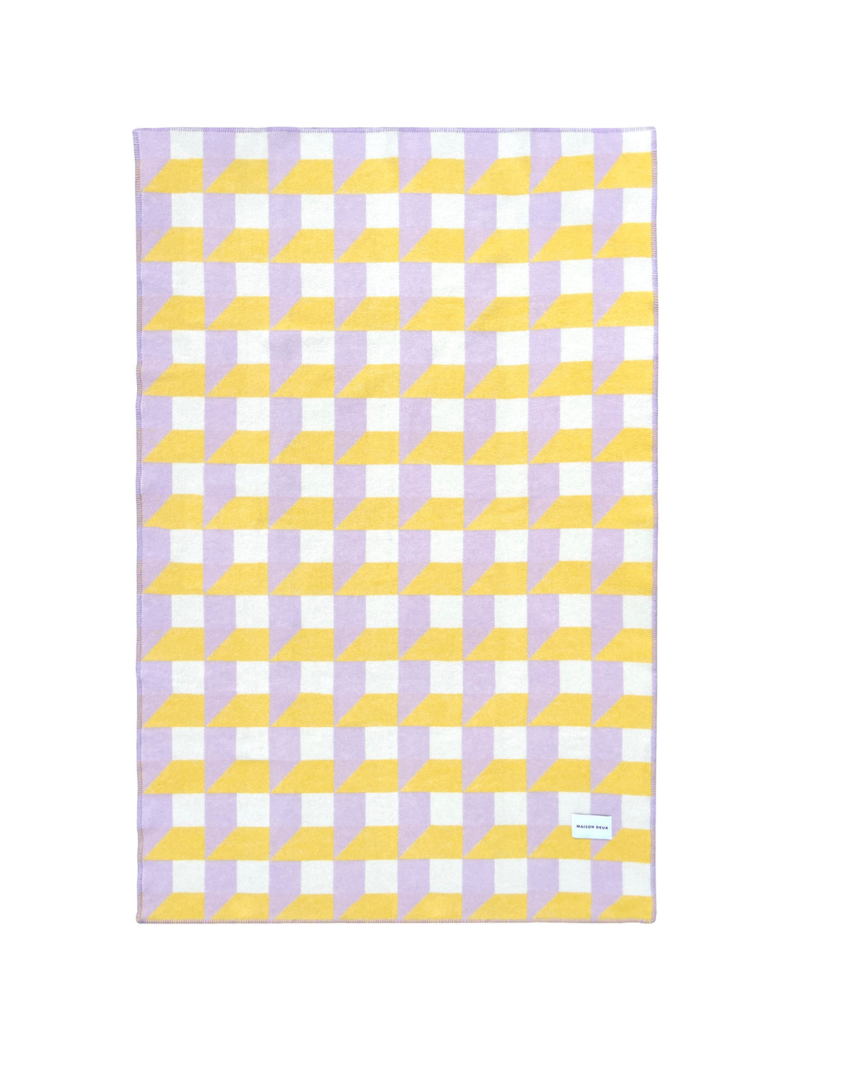 Blanket CUBICS Lilac / Sun Print 4.25 x 6.5ft
