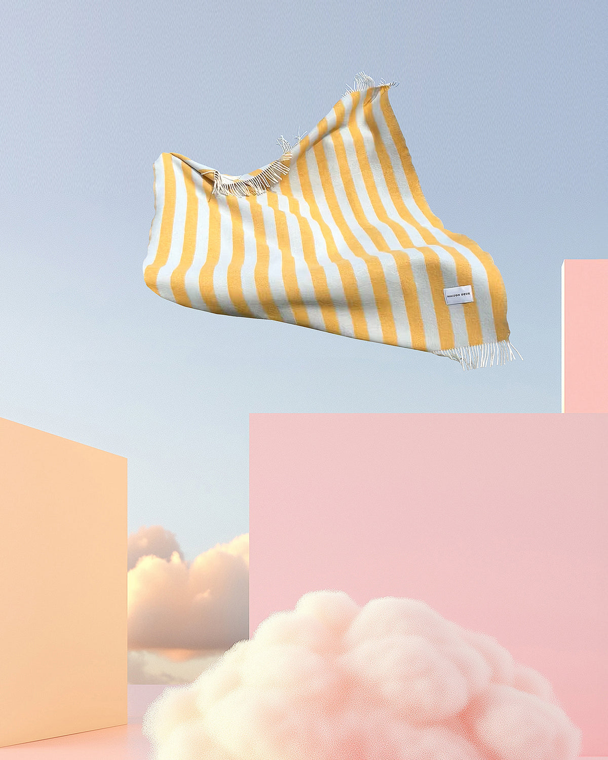 Blanket CANDY WRAP Ice Blue / Honey 4.25 x 6.5ft