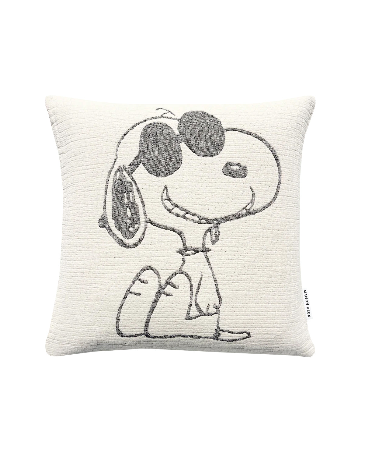 Cushion Cover PEANUTS SUNGLASSES Cotton Black / White 20 x 20in