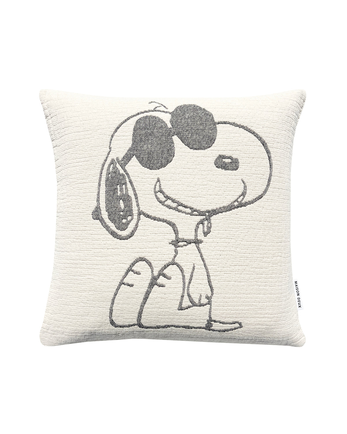 Cushion Cover PEANUTS SUNGLASSES Cotton Black / White 20 x 20in