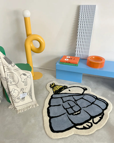 Blanket PEANUTS BASEBALL Comic Strip Cotton Black / White 4.25 x 6.5ft