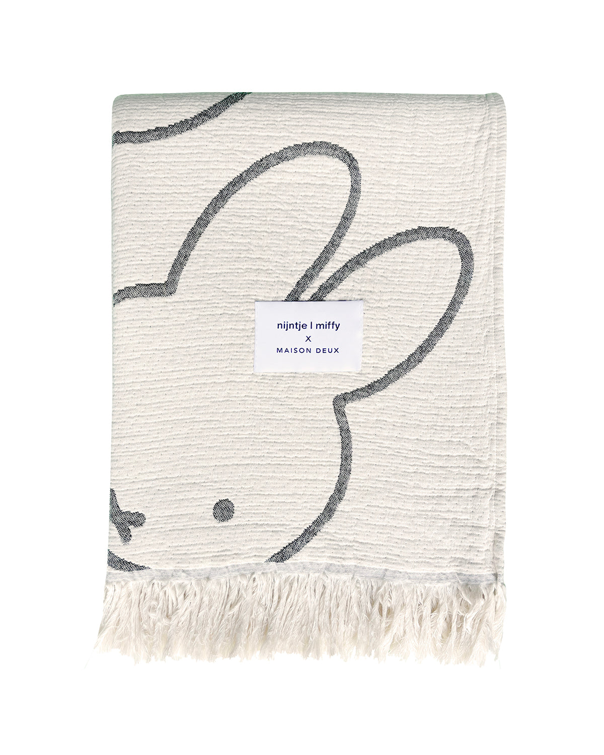 Blanket MIFFY Cotton Black / White 4.25 x 6.5ft