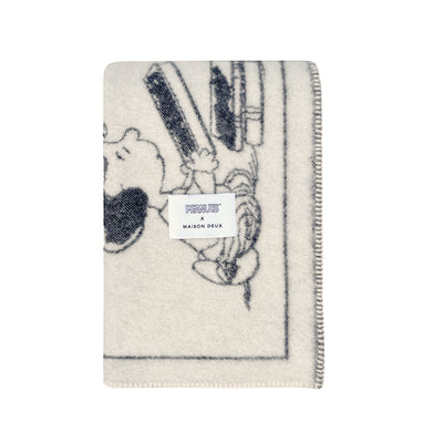 Blanket PEANUTS ZZZ Black / White 4.25 x 6.5ft