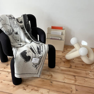 Blanket PEANUTS ZZZ Black / White 4.25 x 6.5ft