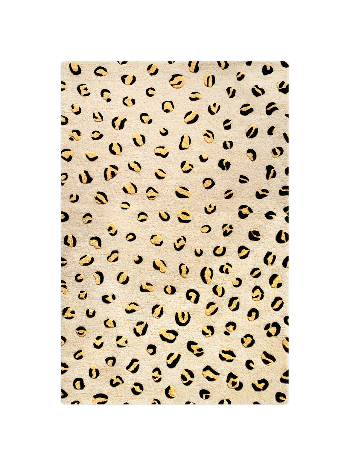 Maison Deux Rug LEOPARD Beige / Brown and Black Print 3.9 x 5.9 ft
