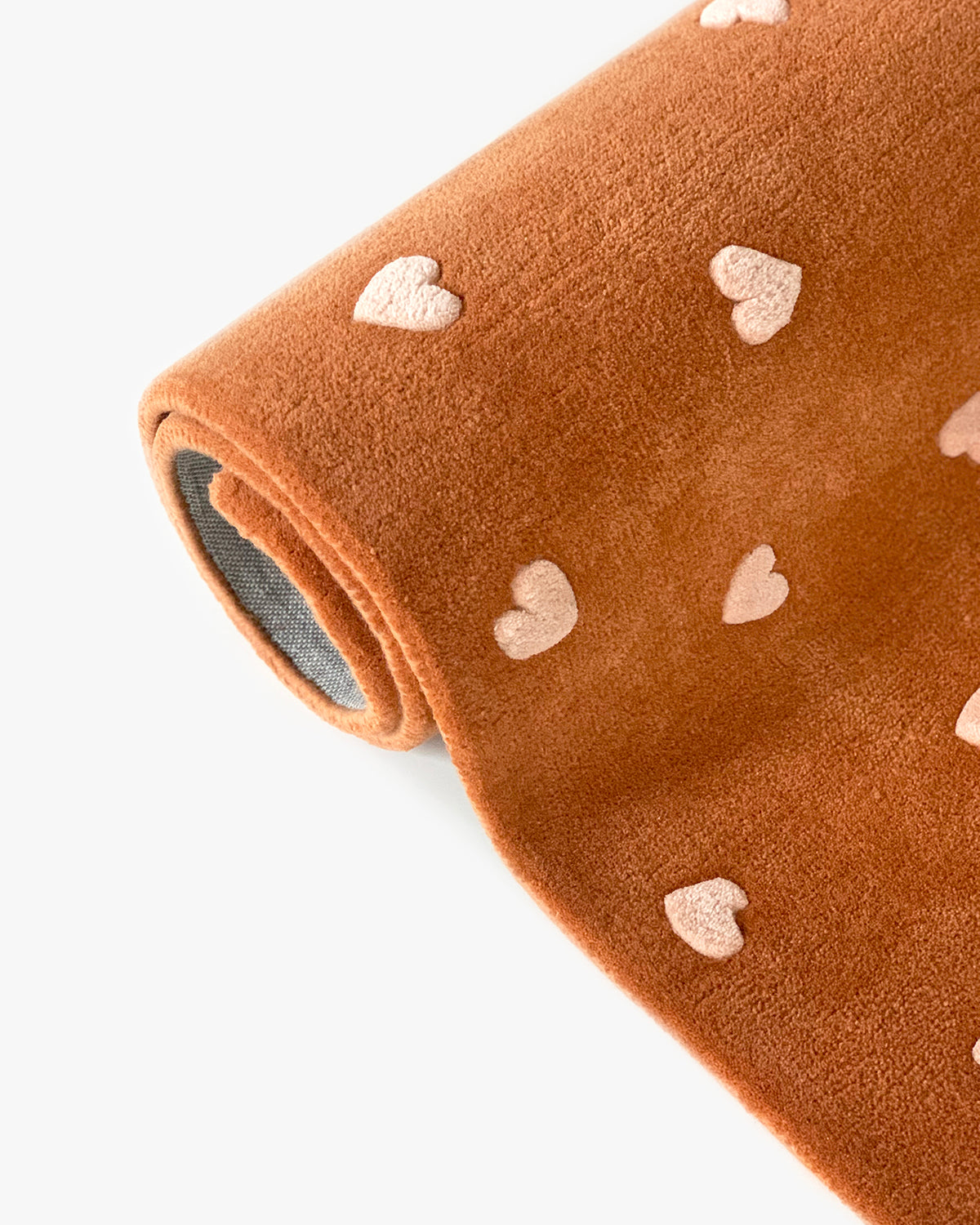 Rug HEARTS Brown / Pink Print 3.9 x 5.9ft