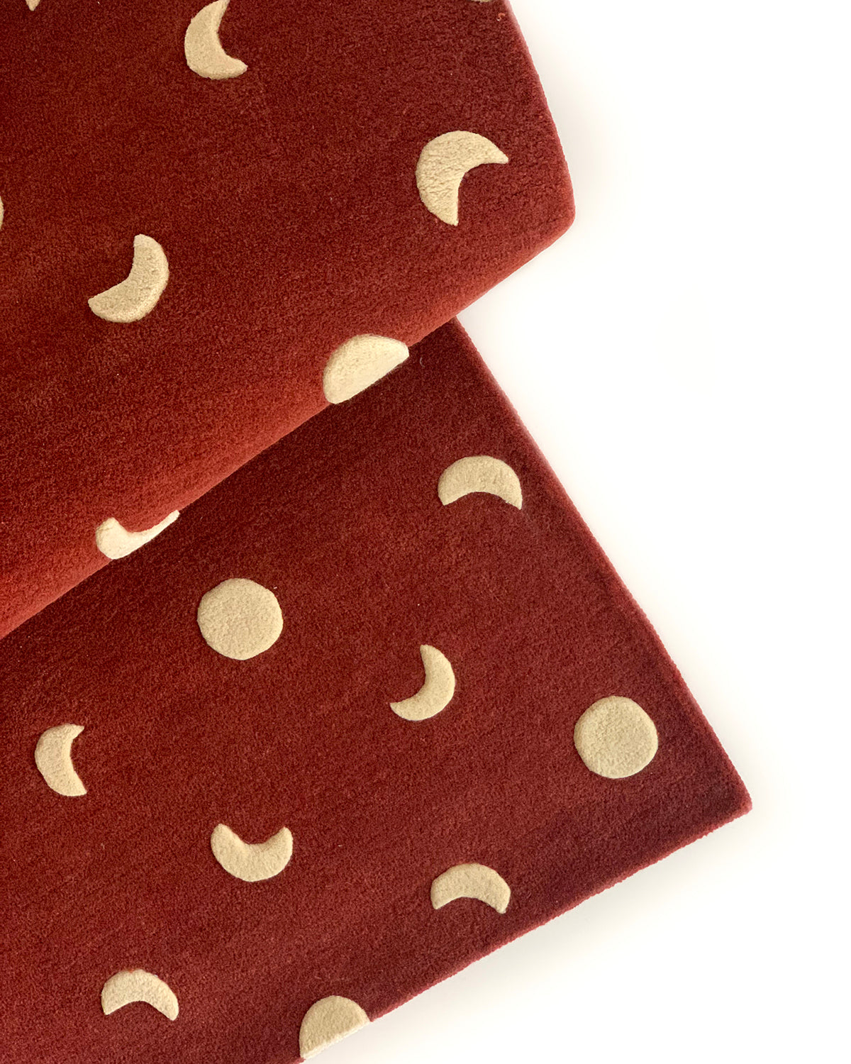 Rug MOONS Brick Red / Gold Print 3.9 x 5.9ft