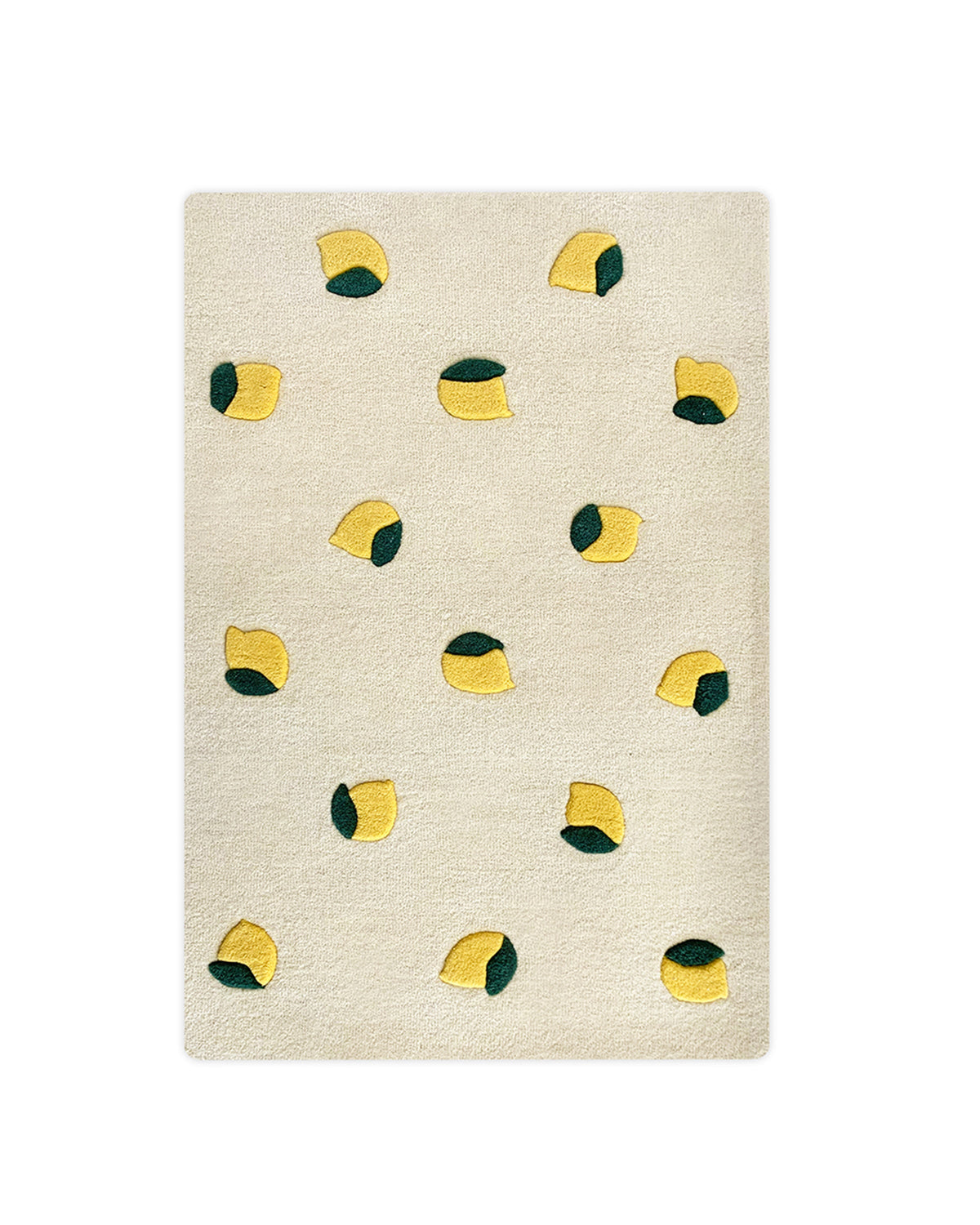 Rug LEMONS Cream / Yellow Print 2.6 x 3.9ft