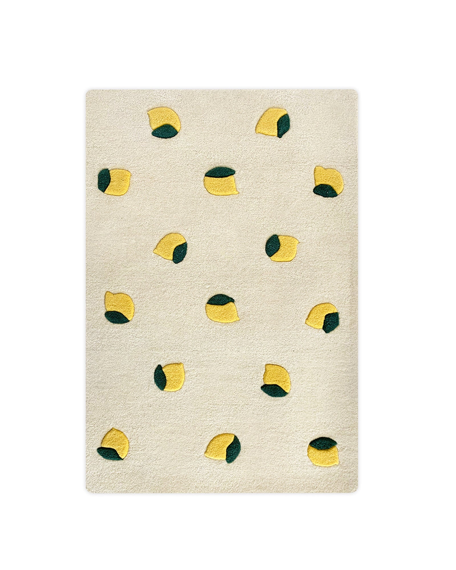 Rug LEMONS Cream / Yellow Print 2.6 x 3.9ft