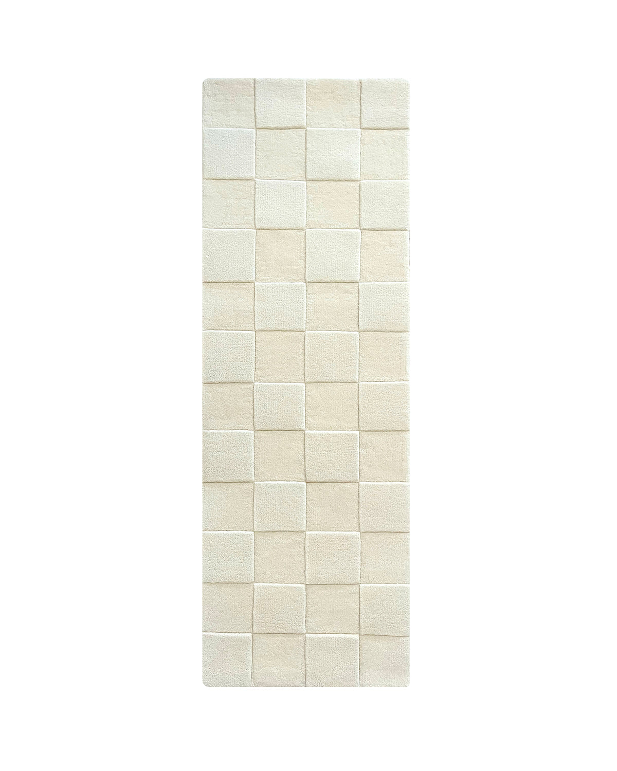 Rug CHECKERBOARD Off White 3.9 x 5.9ft