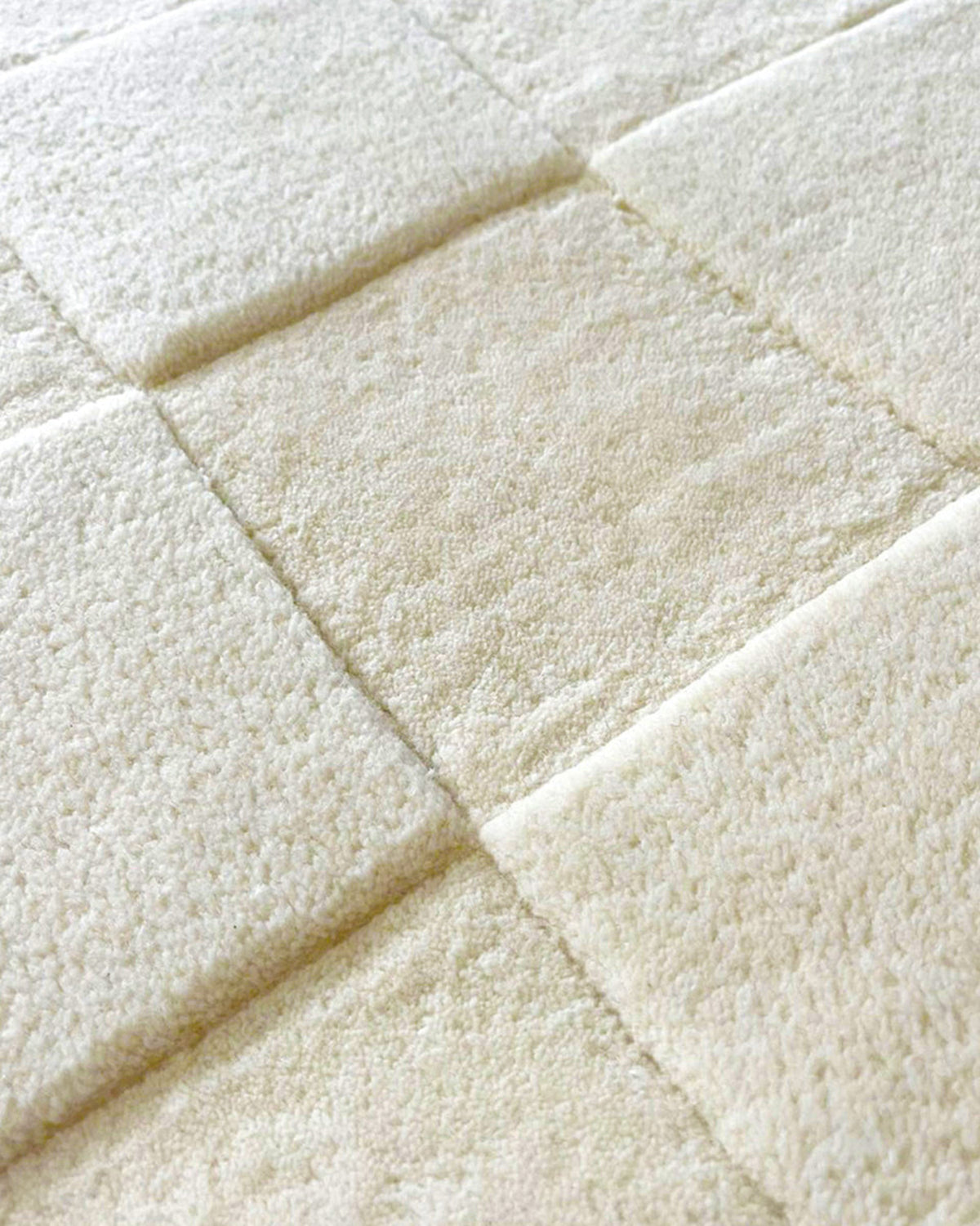 Maison Deux Rug CHECKERBOARD Off White 3.9 x 5.9 ft