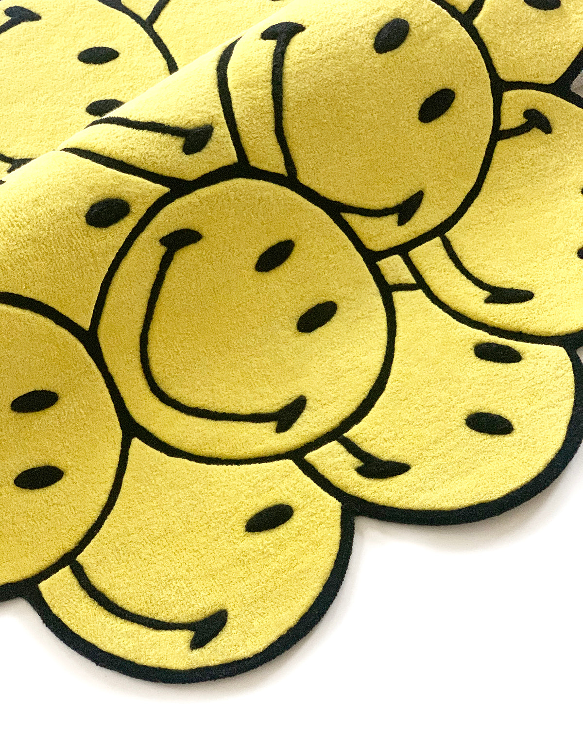Rug SMILEY Bunch Yellow / Black Print 2.5 x 6ft