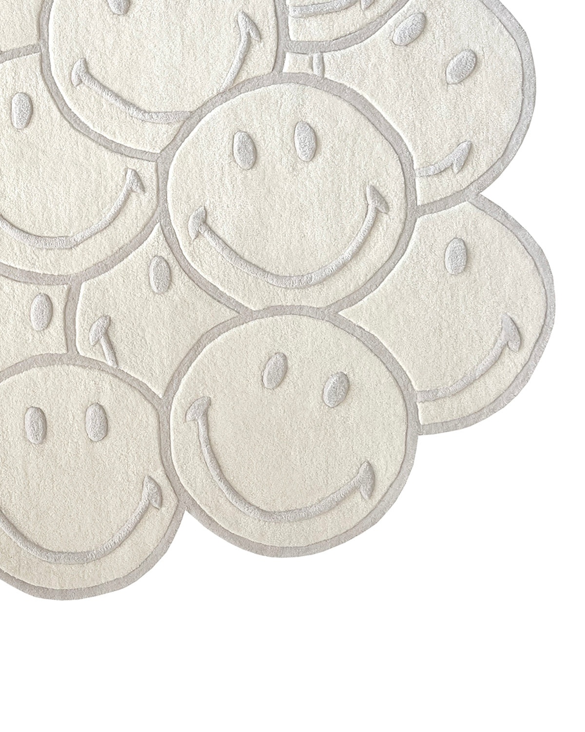 Maison Deux Rug SMILEY® BUNCH Natural 5.9 x 4.9 ft