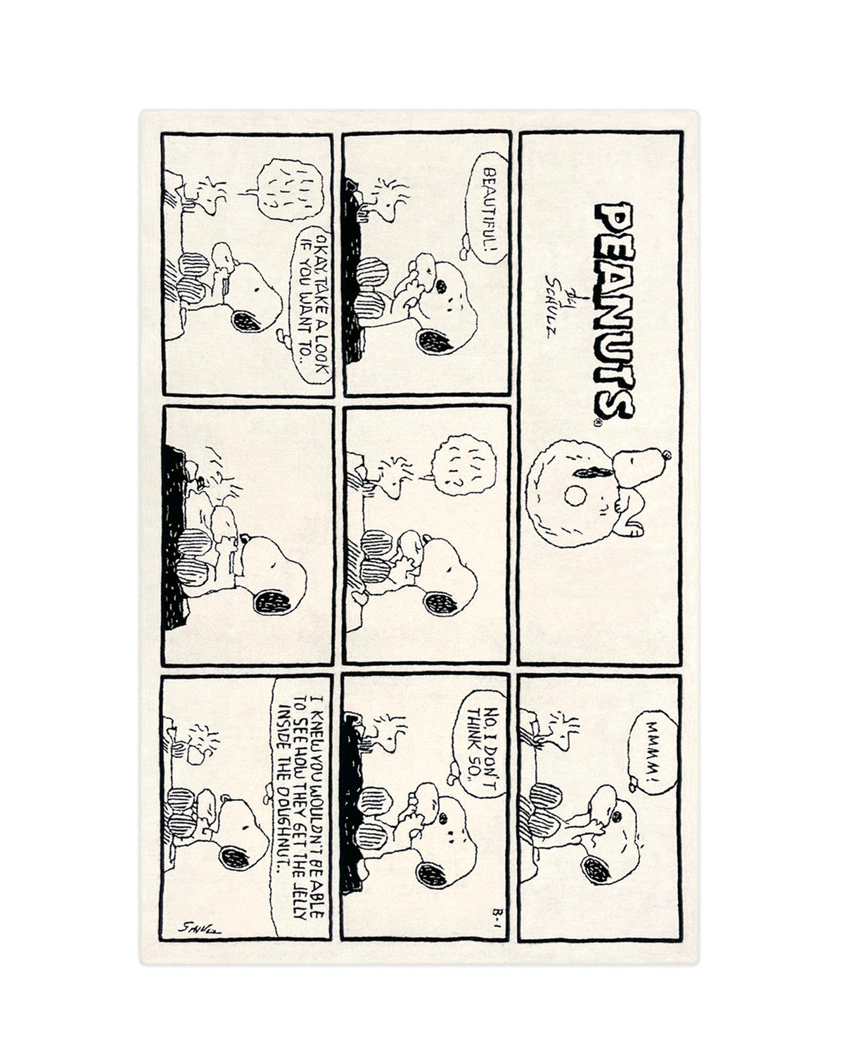 Rug PEANUTS Comic 6 .5 x 9.5 ft