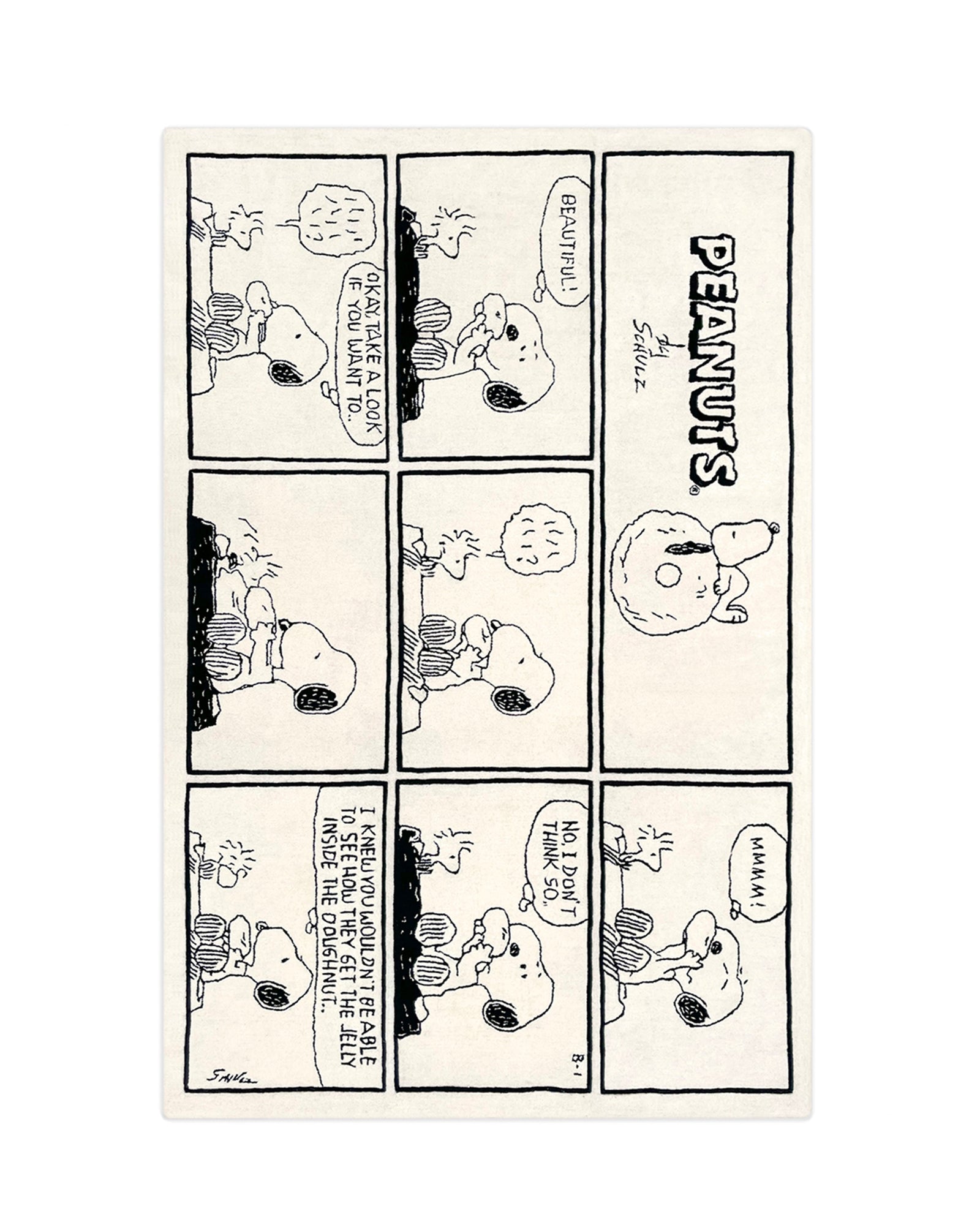 Rug PEANUTS Comic 6 .5 x 9.5 ft