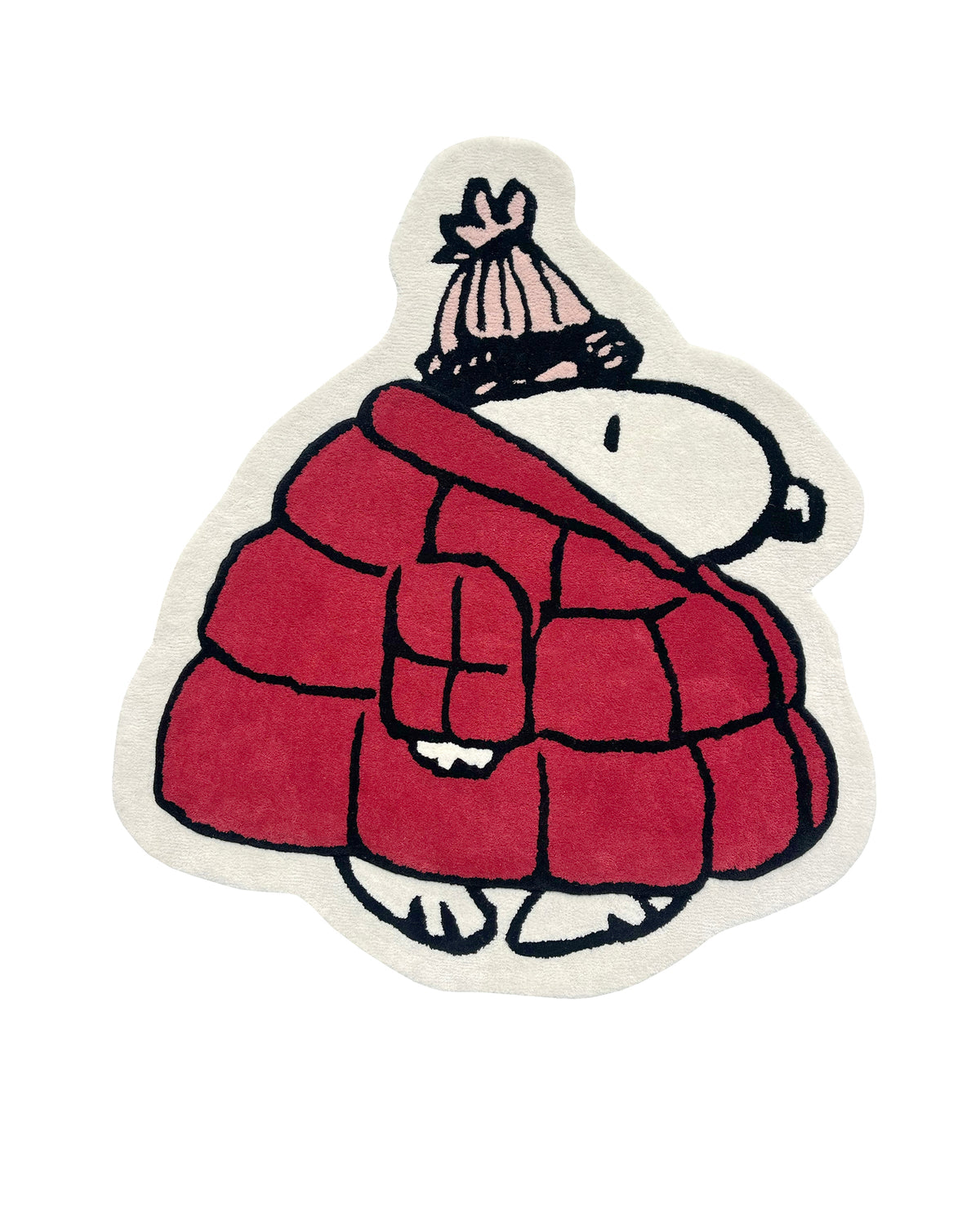 Rug PEANUTS Puffer Jacket Red 3.6 x 3.7ft