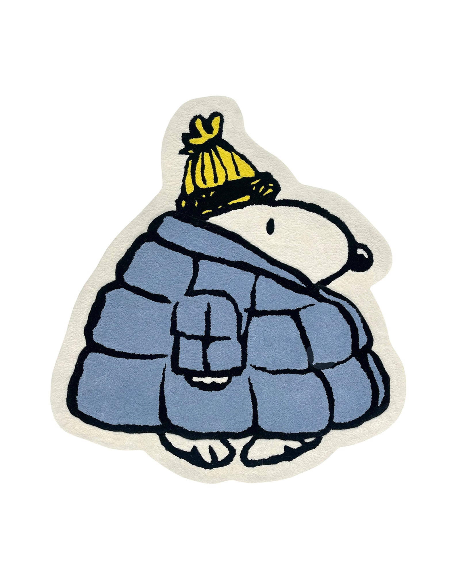 Rug PEANUTS Puffer Jacket Blue Yellow 3.6 x 3.7ft
