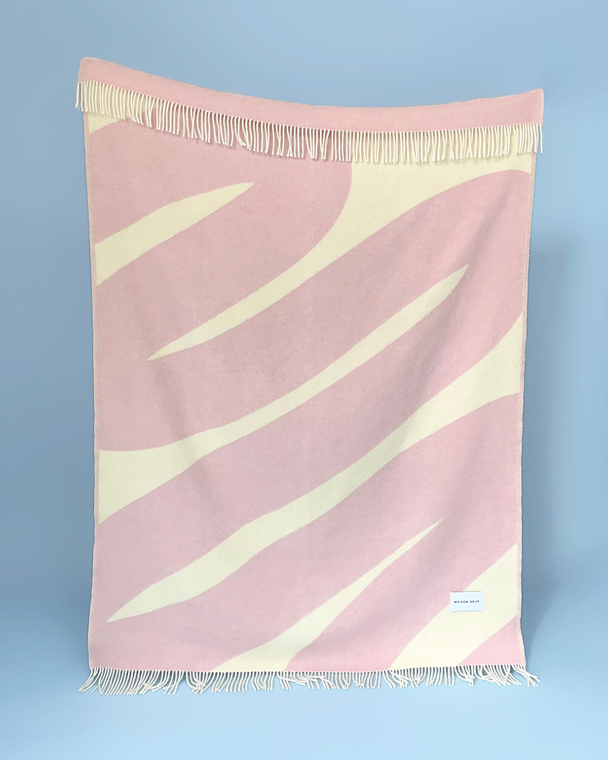 Blanket SWIRL Butter yellow/ Pink 4.25 x 6.5ft