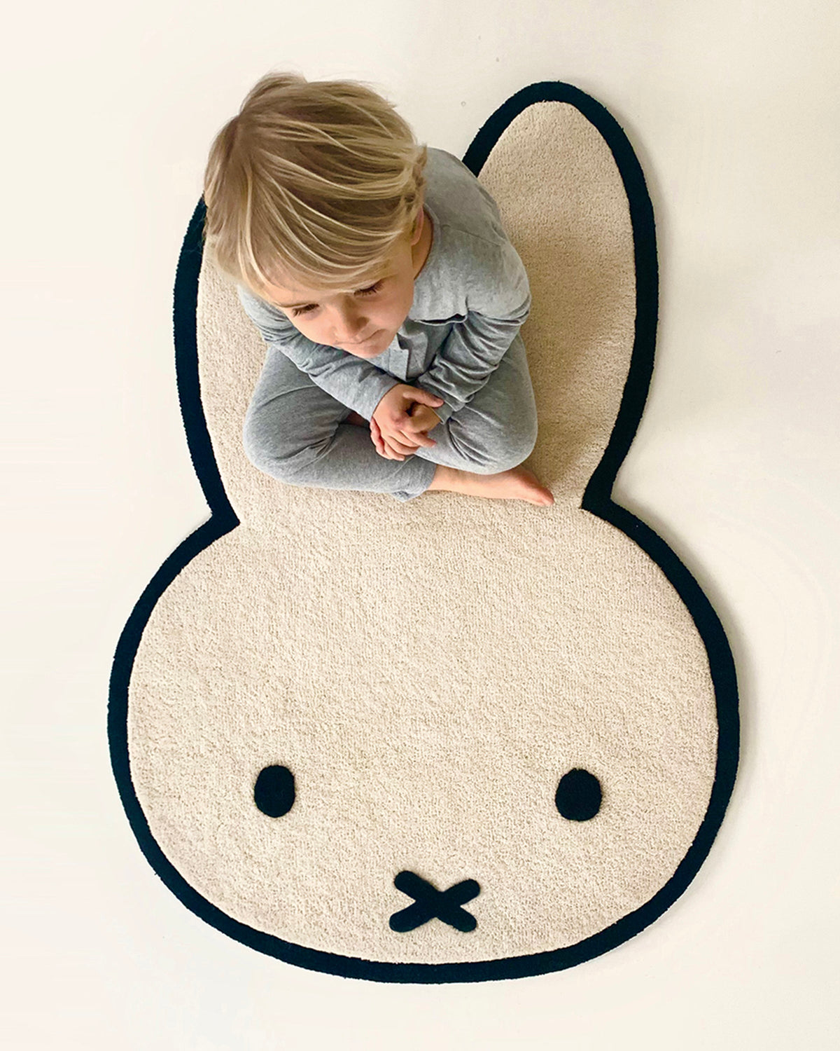 Rug NIJNTJE MIFFY Cream / Black Print 2.6 x 3.7ft