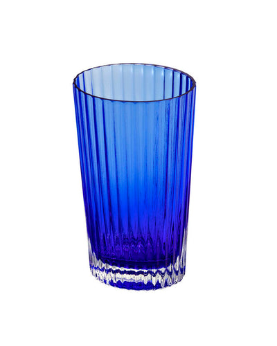Missoni Home Water Glass NASTRI Set of 6  Blue 9.8 oz, H 4.75"