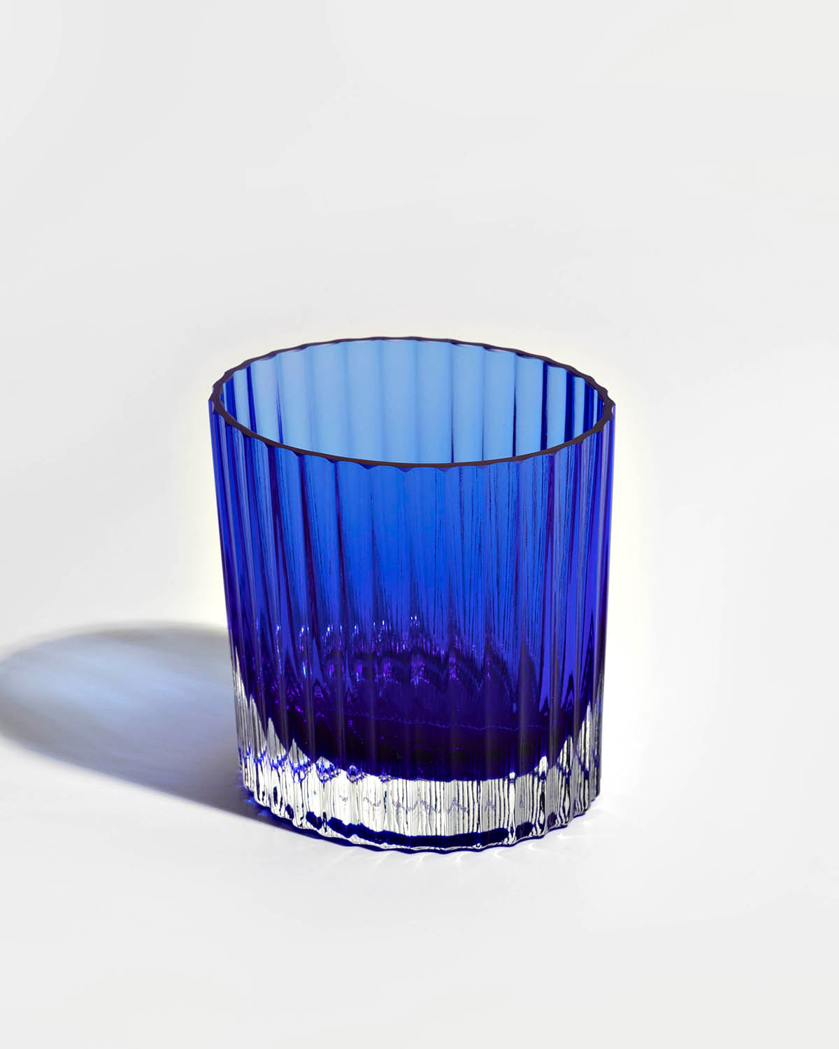 Wine Glasses NASTRI Set of 6  Blue 10 oz, H 3.3"