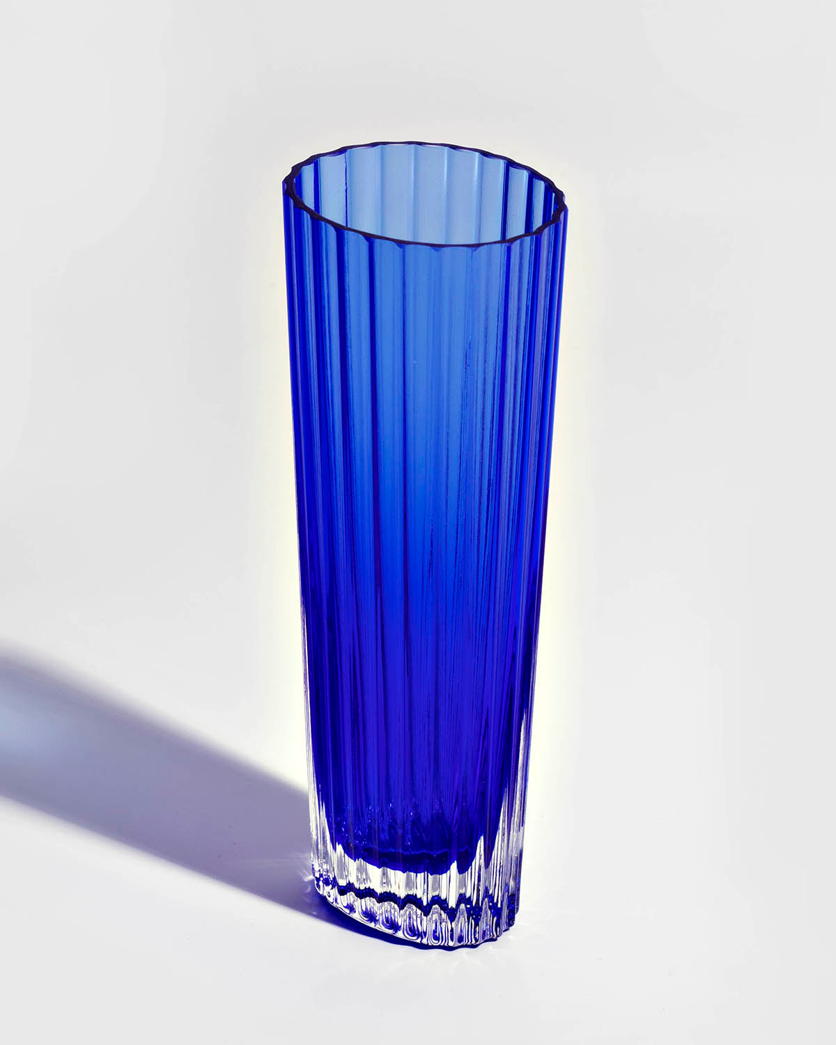 Champagne Glasses NASTRI Set of 6  Blue 7.5 oz, H 6.5"