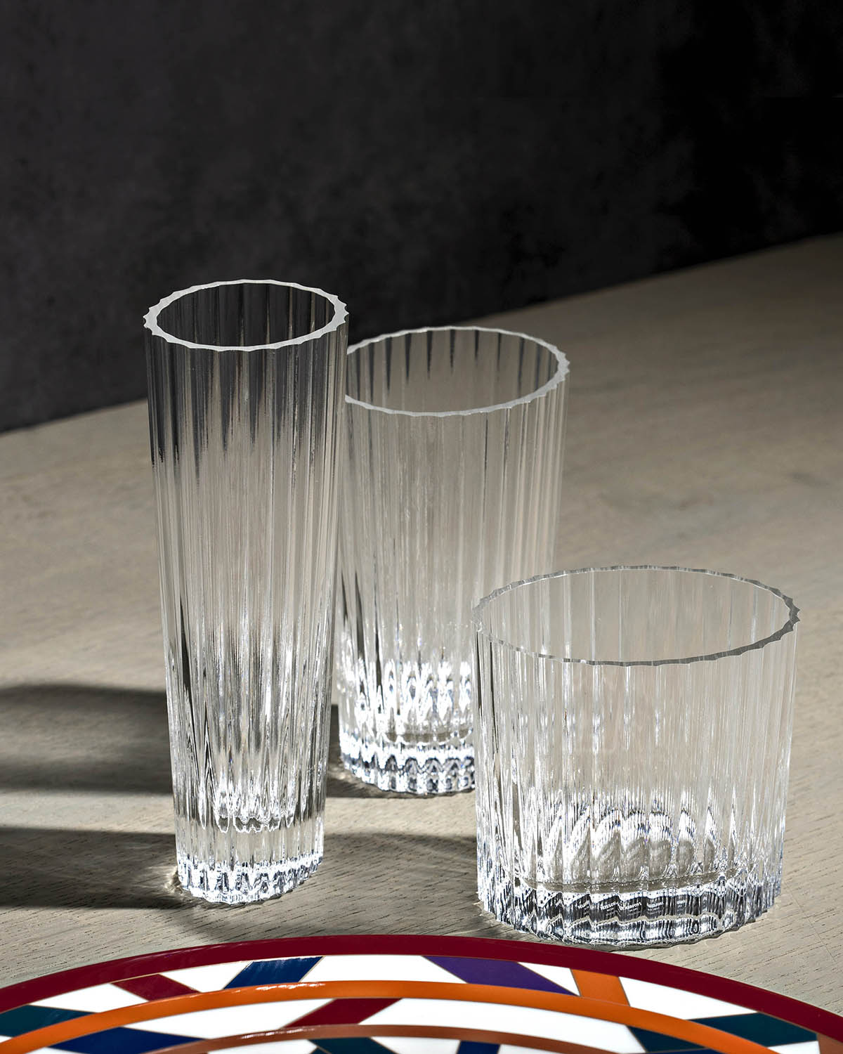Water Glasses NASTRI Set of 6  Transparent 9.8 oz, H 4.75"
