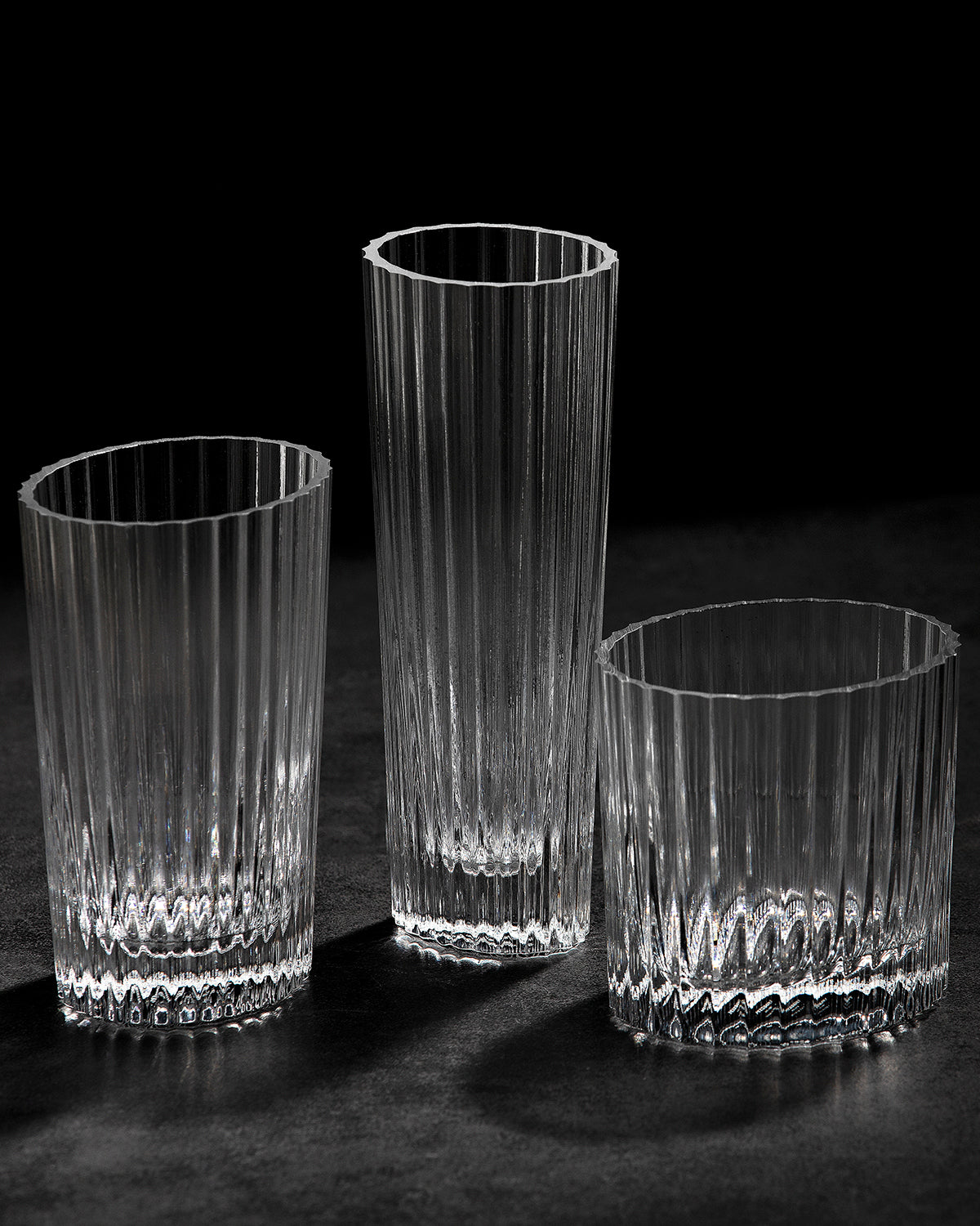 Water Glasses NASTRI Set of 6  Transparent 9.8 oz, H 4.75"
