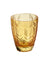Missoni Home Water Glass ZIG ZAG Set of 6  Amber 11.8 oz, diam. 3.3", H 4"