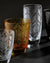 Missoni Home Wine Glasses ZIG ZAG Set of 6  Amber 9.8 oz, diam. 3.25", H 3.75"