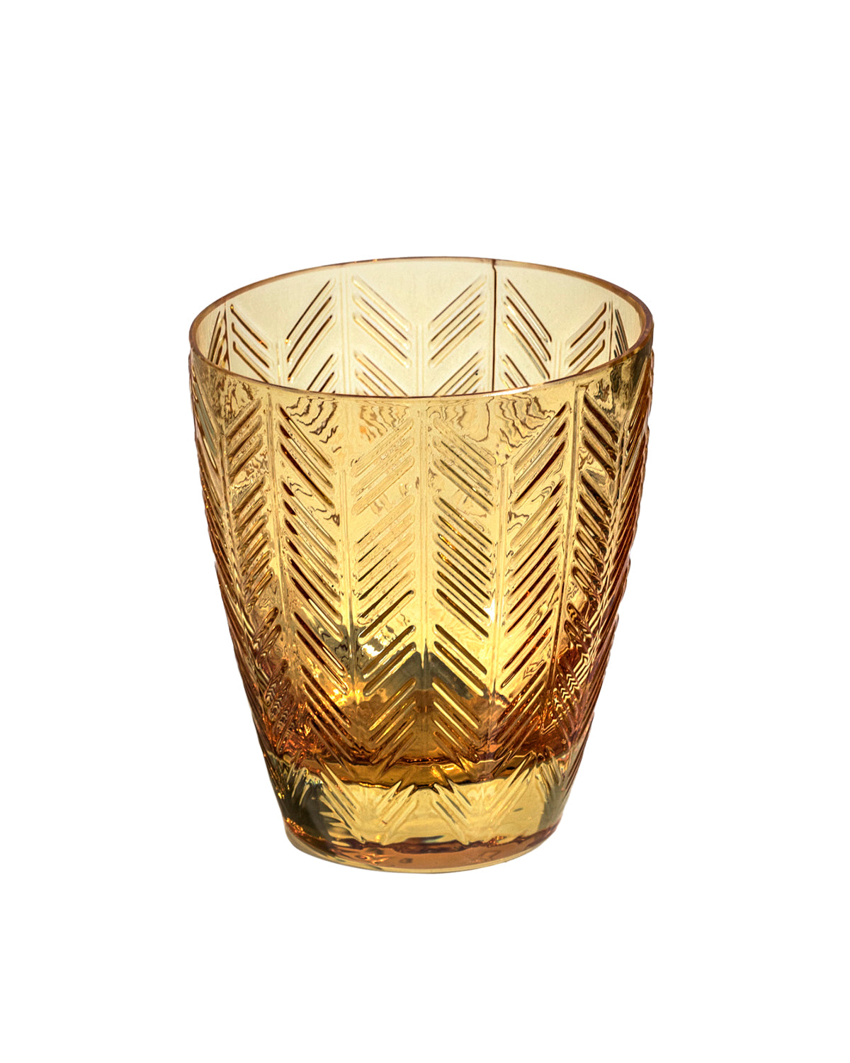 Missoni Home Wine Glasses ZIG ZAG Set of 6  Amber 9.8 oz, diam. 3.25", H 3.75"