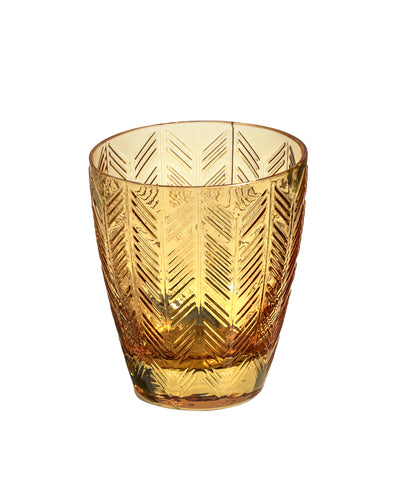 Missoni Home Wine Glasses ZIG ZAG Set of 6  Amber 9.8 oz, diam. 3.25", H 3.75"