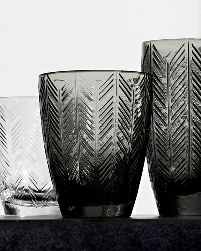 Missoni Home Water Glass ZIG ZAG Set of 6  Grey 11.8 oz, diam. 3.3", H 4"