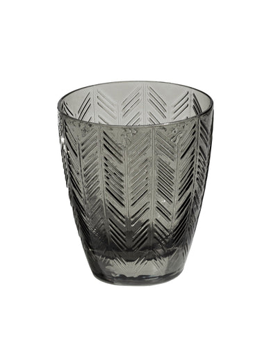 Missoni Home Wine Glasses ZIG ZAG Set of 6  Grey 9.8 oz, diam. 3.25", H 3.75"