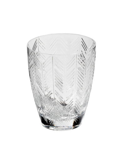 Missoni Home Water Glass ZIG ZAG Set of 6  Transparent 11.8 oz, diam. 3.3", H 4"