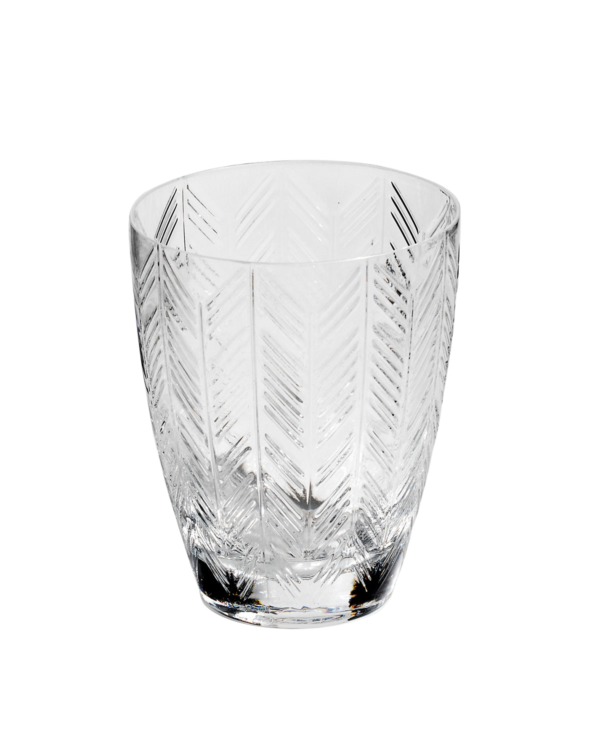 Water Glasses ZIG ZAG Set of 6  Transparent 11.8 oz, diam. 3.3", H 4"