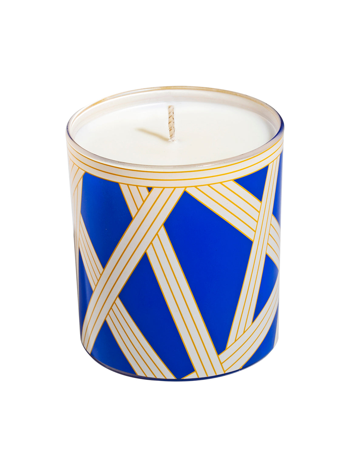 Scented Candle NASTRI 220gr  Bicolore 2 Blue diam. 3.3", H 3.5"