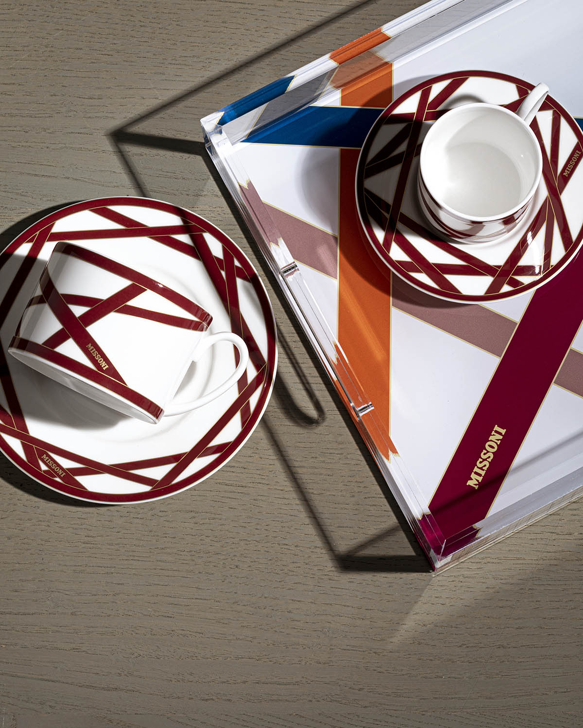Dinner Plate NASTRI BORDEAUX Set of 2  - Ø 27,5 Cm