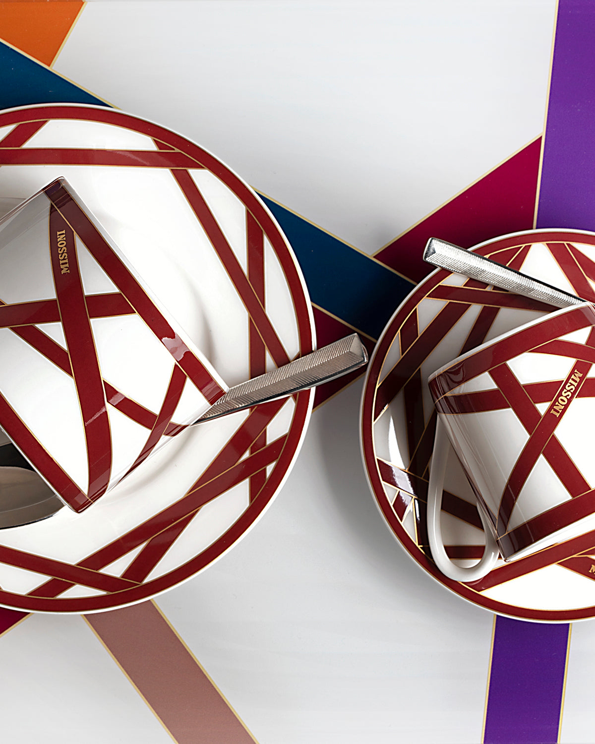 NASTRI BORDEAUX Set 2 Pcs. Soup Plate - Ø 22 Cm