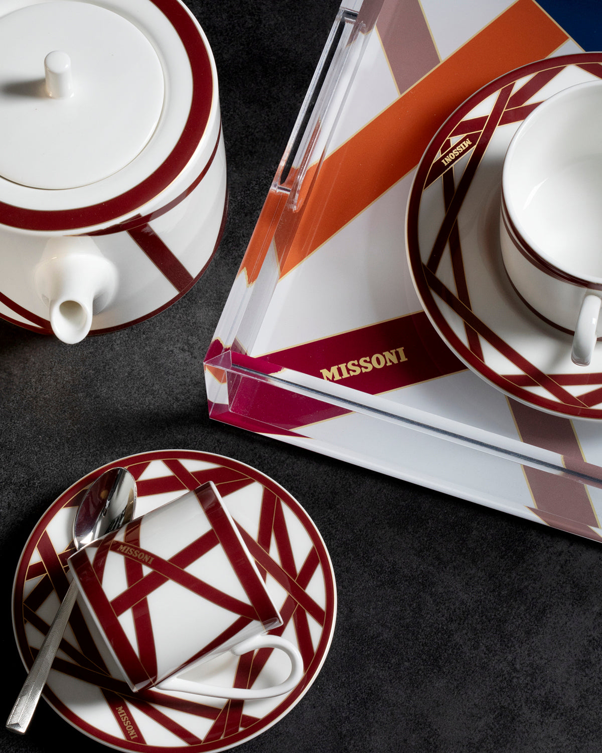 NASTRI BORDEAUX Set 2 Pcs. Bread Or Butter Plate - Ø 15,5 Cm